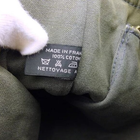 HERMES Tote Bag Fool Toe Gray Gray Cotton Canvas Authentic Used - Picture 8 of 8